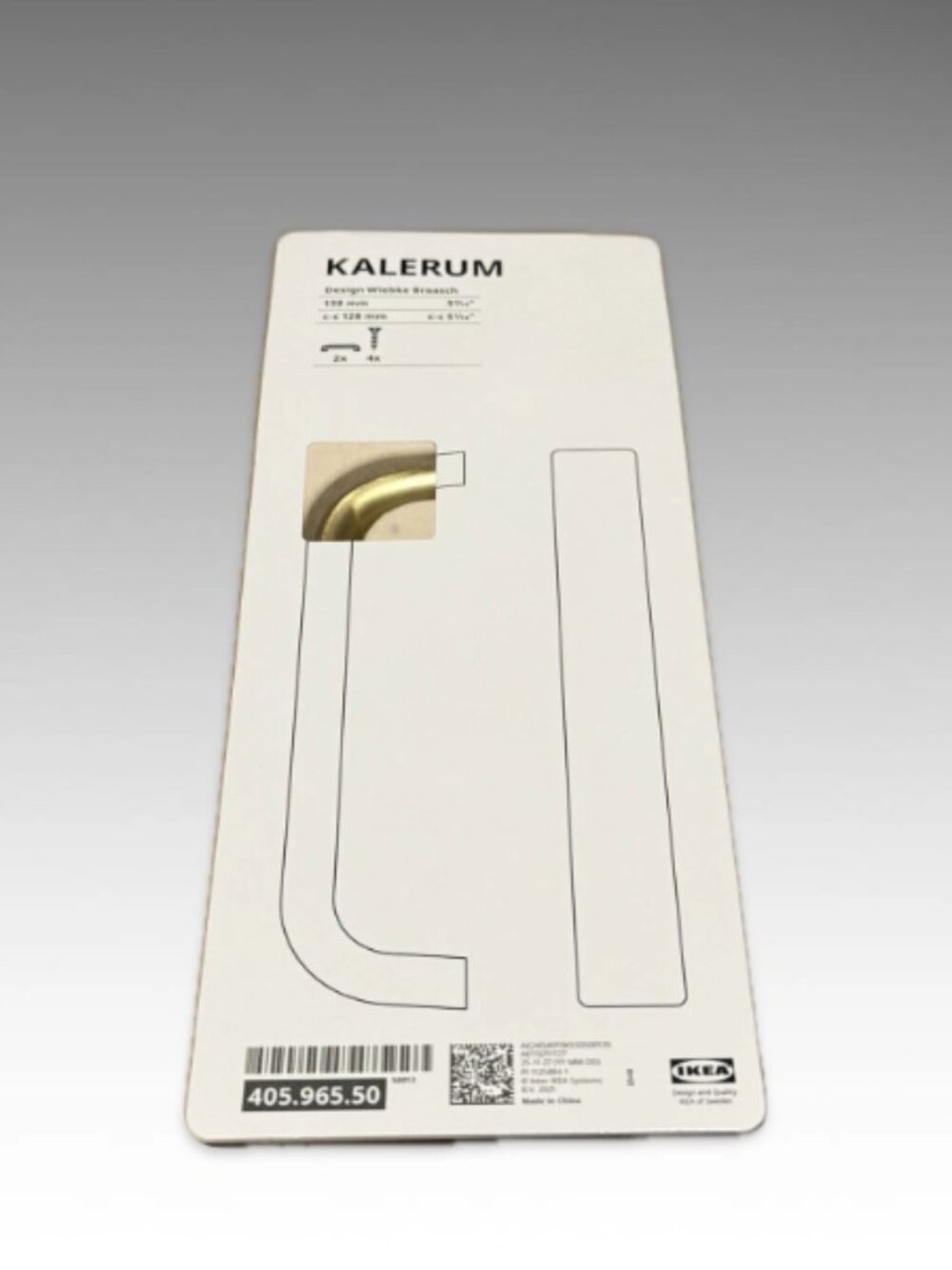 KALERUM 405.965.50 Handle, brass color, 5 7/16 /2 pack